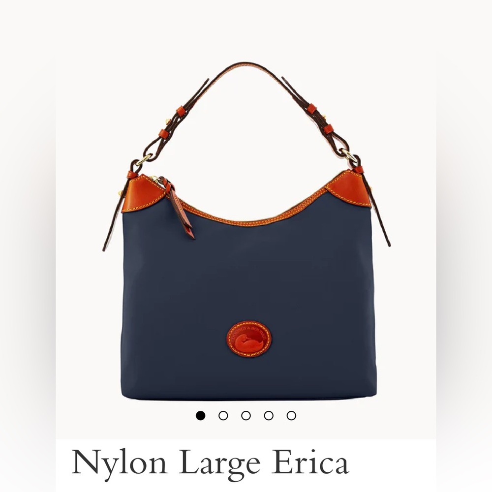 Dooney & Bourke Navy and Brown Hobo Bag